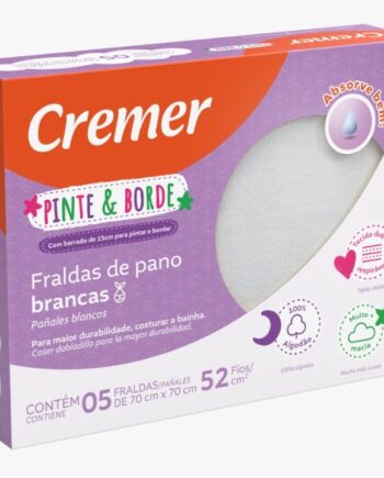 Fralda Cremer 52 fios - Pinte Borde c/5