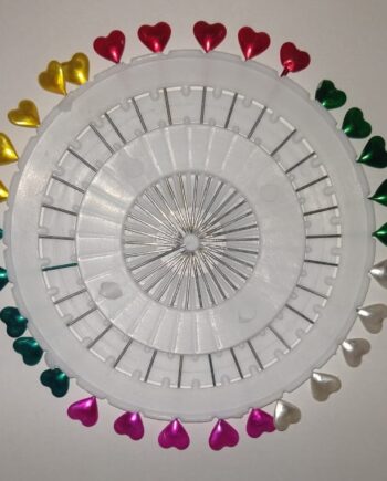 Alfinete disco coração 5cm