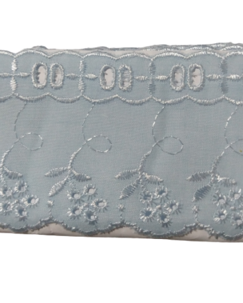 Bordado Inglês c/ passa fitas tl864013- 7cm Azul BB