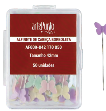 Alfinete caixa c/50 Borboleta Arte Punto