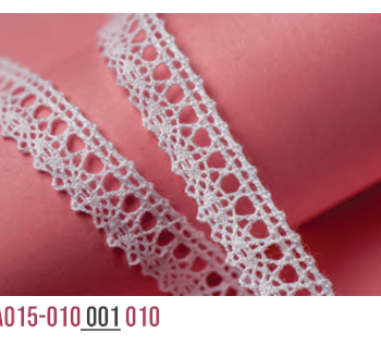 Renda de algodão RA015, 1cm x10m, branco