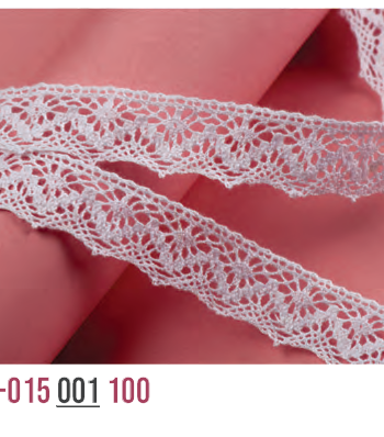 Renda de algodão RA015, 1,5cm x10m, branco