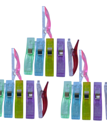 Grampos clips grandes coloridos para patchwok c/18